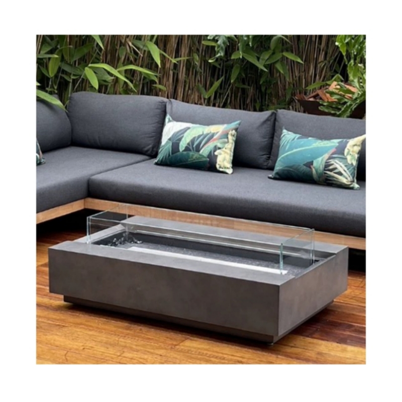 Outdoor Furniture With Fire Pit - is-Modern Corten Steel Fire Place Gas