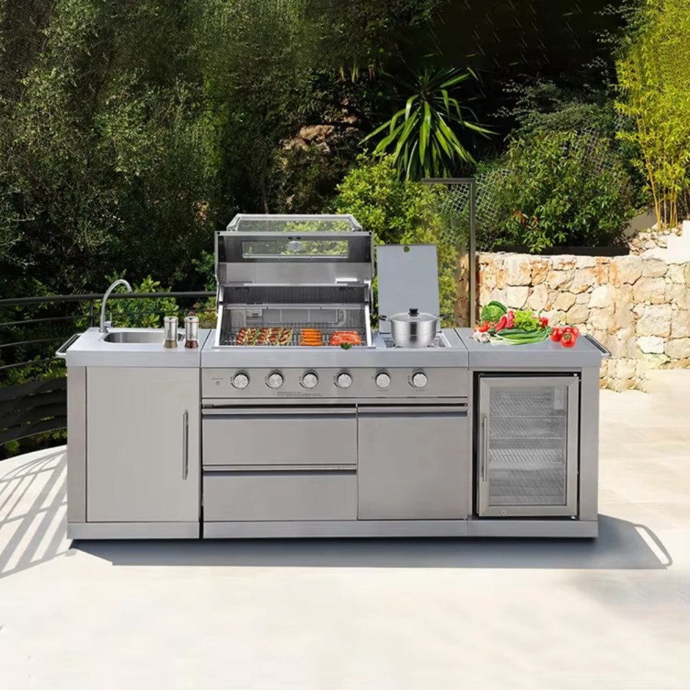 Outdoor Furniture Paint - Outdoor Kitchen with Roof Cover Weather-Resistant