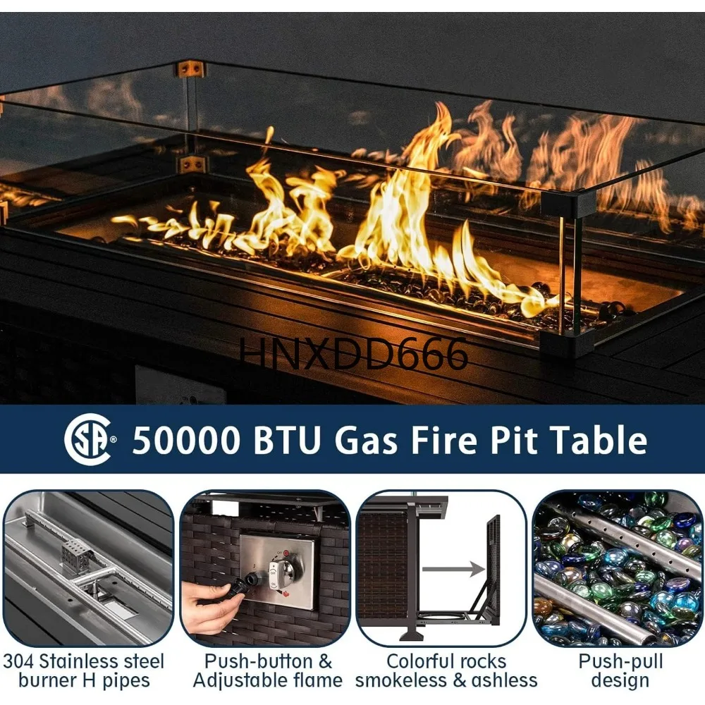 Patio Furniture Set with Fire  - Outdoor Furniture With Fire Pit recension och pris