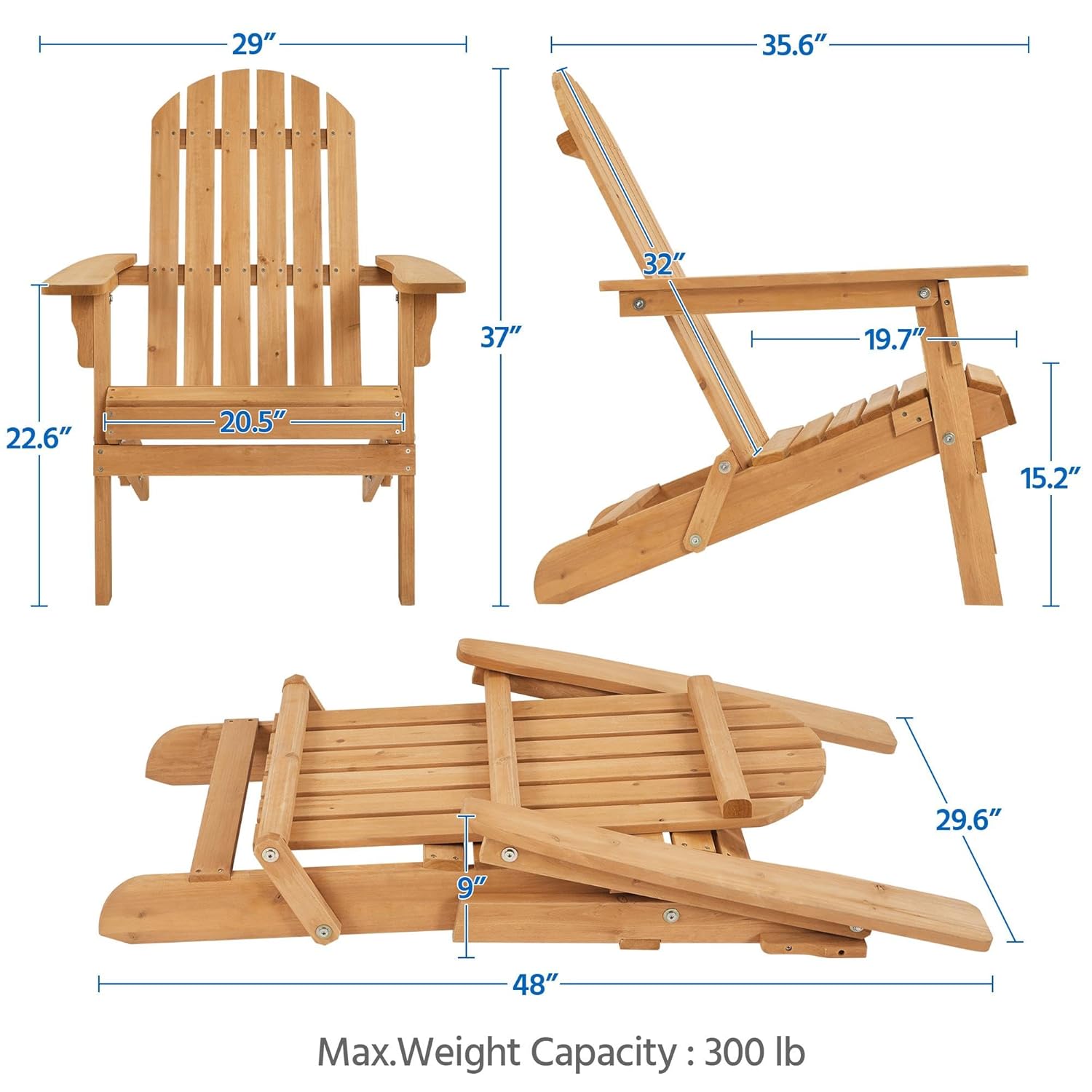 Folding Adirondack Chair Set o - Outdoor Furniture With Fire Pit recension och pris