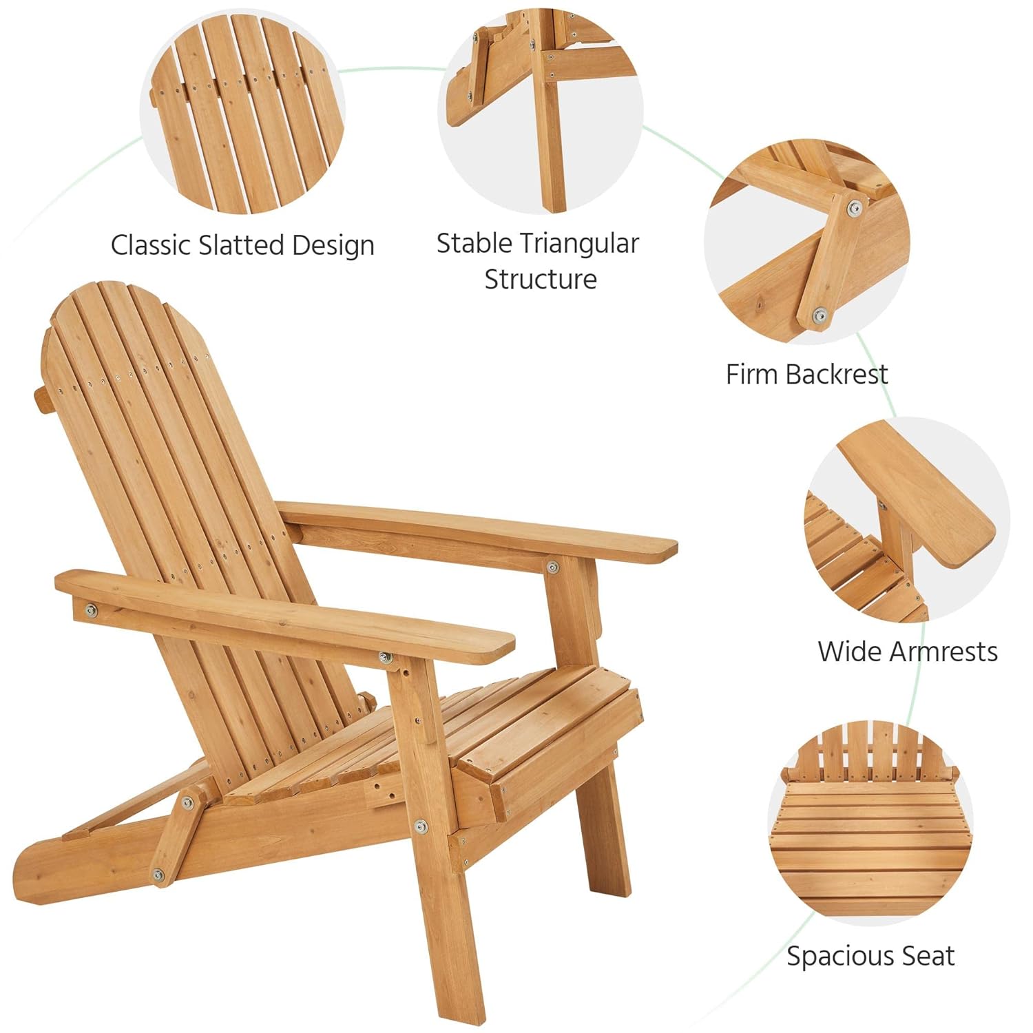 Folding Adirondack Chair Set o - Outdoor Furniture With Fire Pit recension och pris