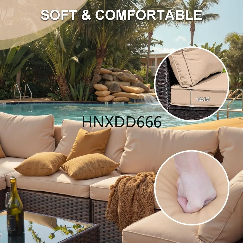 7 Piece Patio Furniture Set wi - Outdoor Furniture With Fire Pit recension och pris