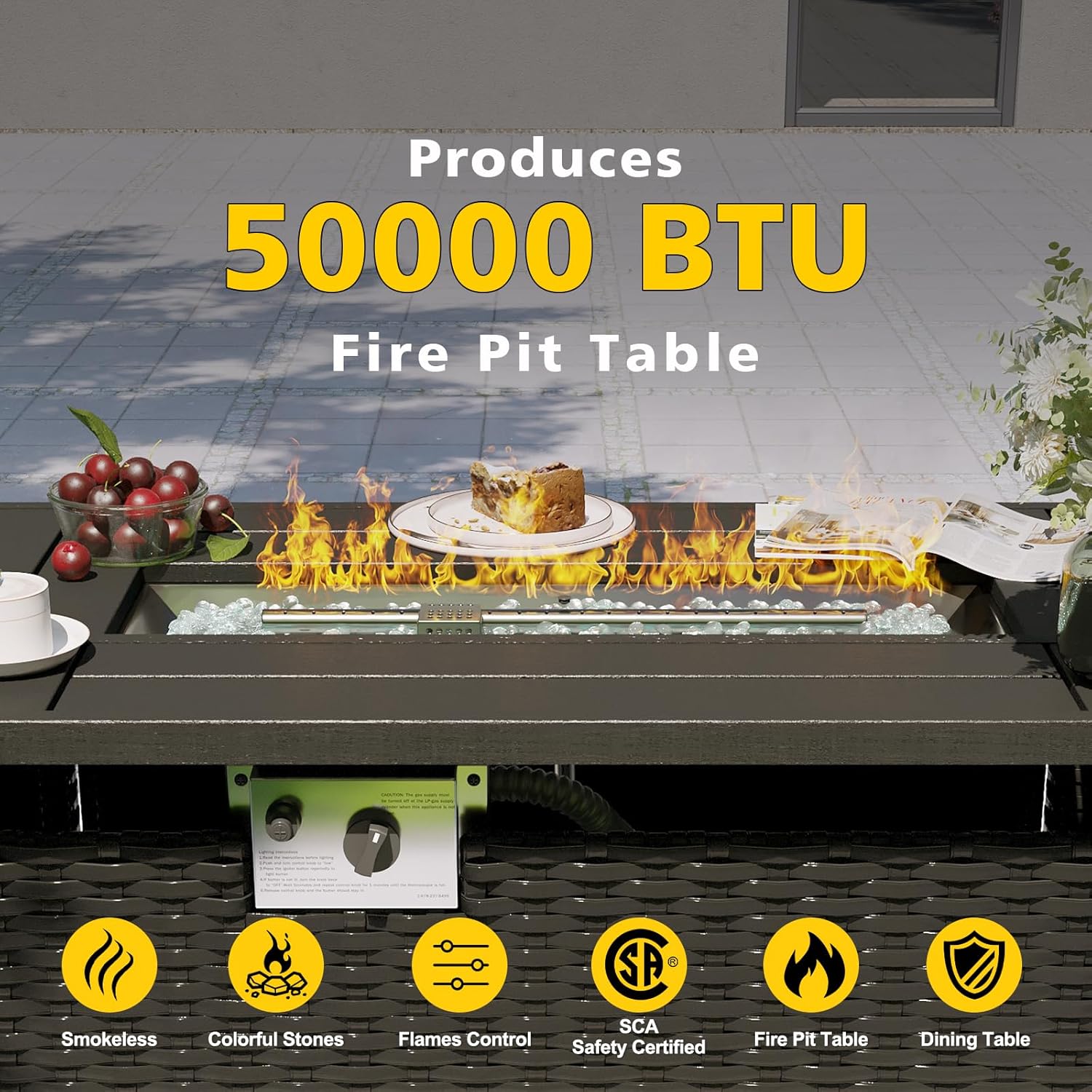 Patio Furniture Set with Fire  - Outdoor Furniture With Fire Pit recension och pris