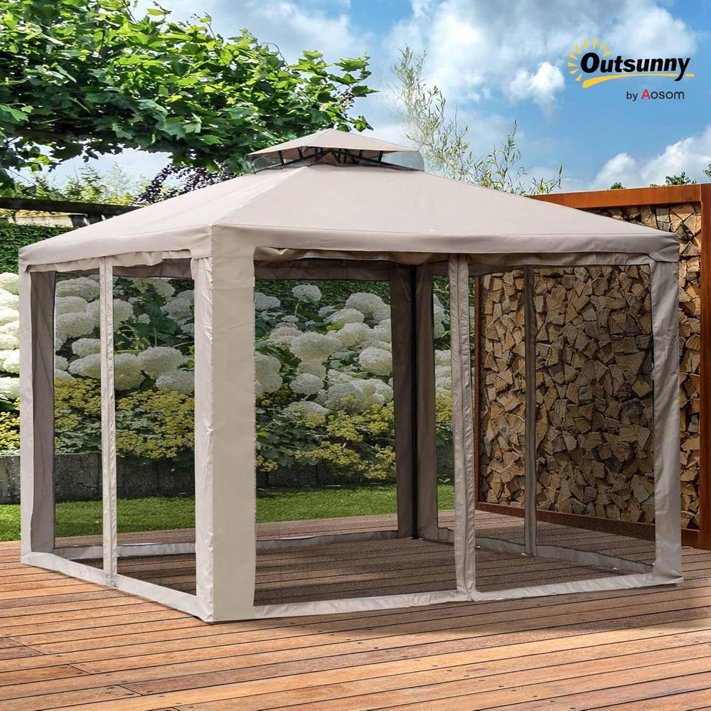 9.6' x 9.6' Patio Gazebo, Outd - Outdoor Furniture Gazebo recension och pris