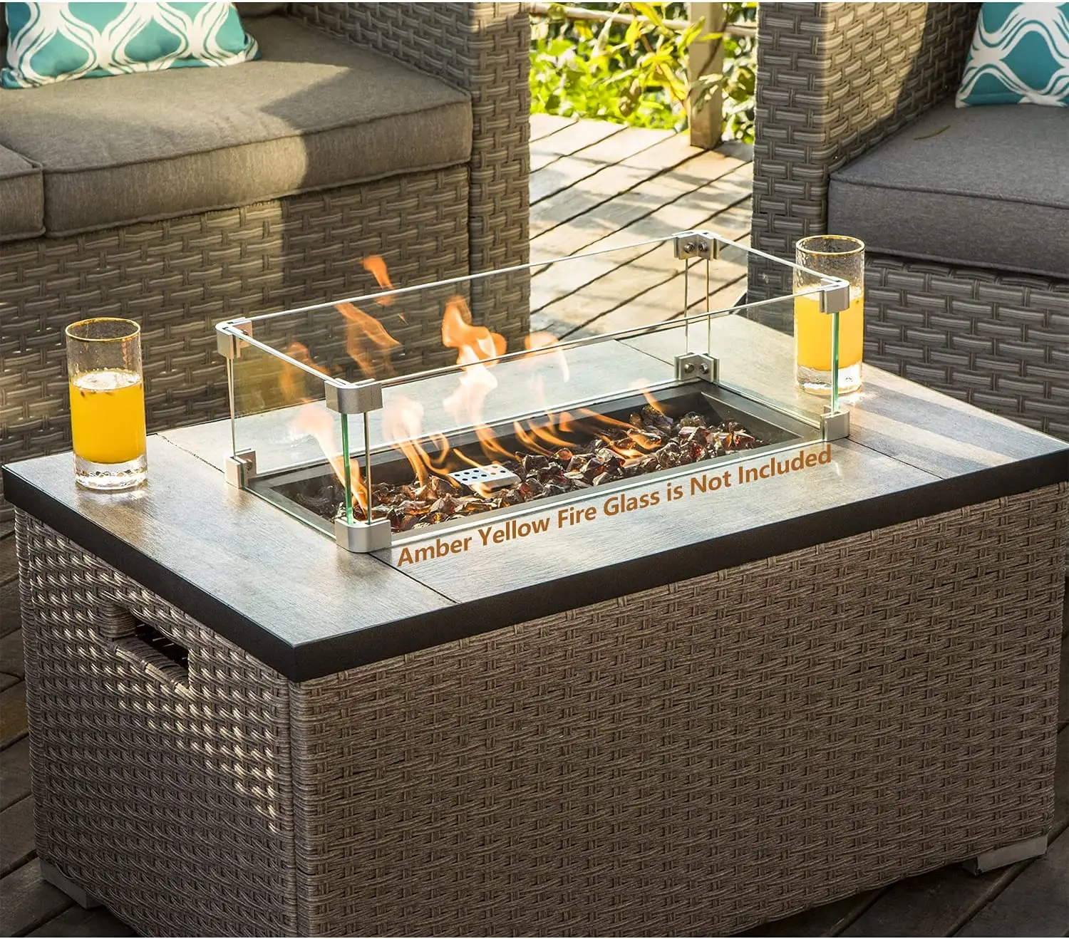 -Outdoor Furniture 5-Piece Wic - Outdoor Furniture With Fire Pit recension och pris