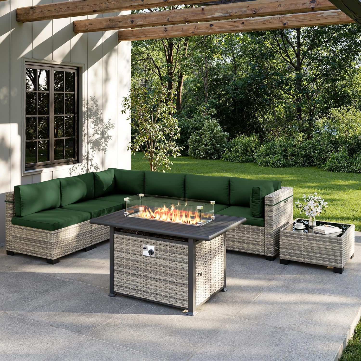 8-Piece Outdoor Patio Furnitur - Outdoor Furniture With Fire Pit recension och pris